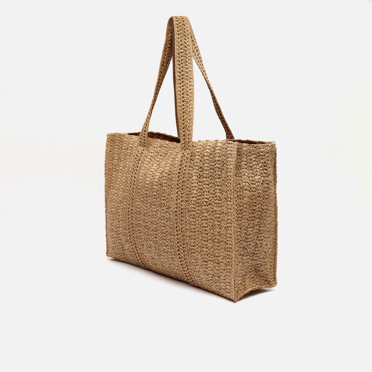 Ophira Raffia Effect Shopper Bag