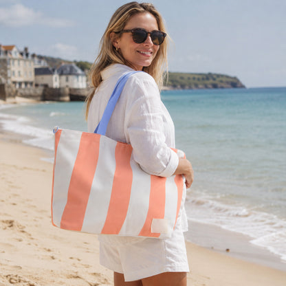 Striped Rivelle Beach Tote