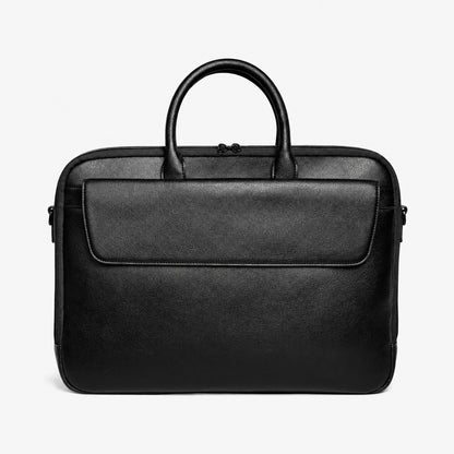 Emerson Double-Zip Leather Briefcase