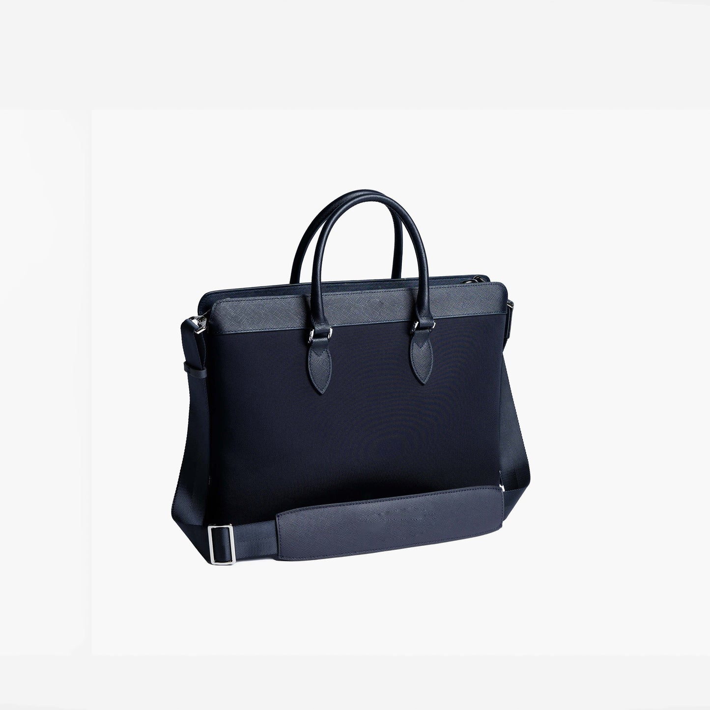 Marne Apex Leather-Trimmed Slim Briefcase