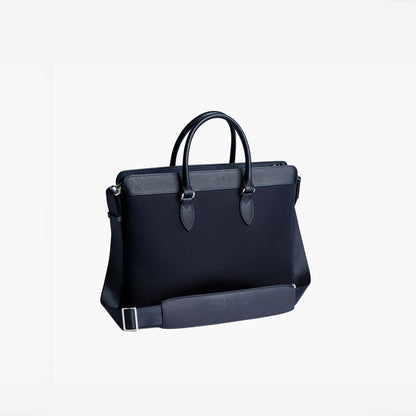 Marne Apex Leather-Trimmed Slim Briefcase