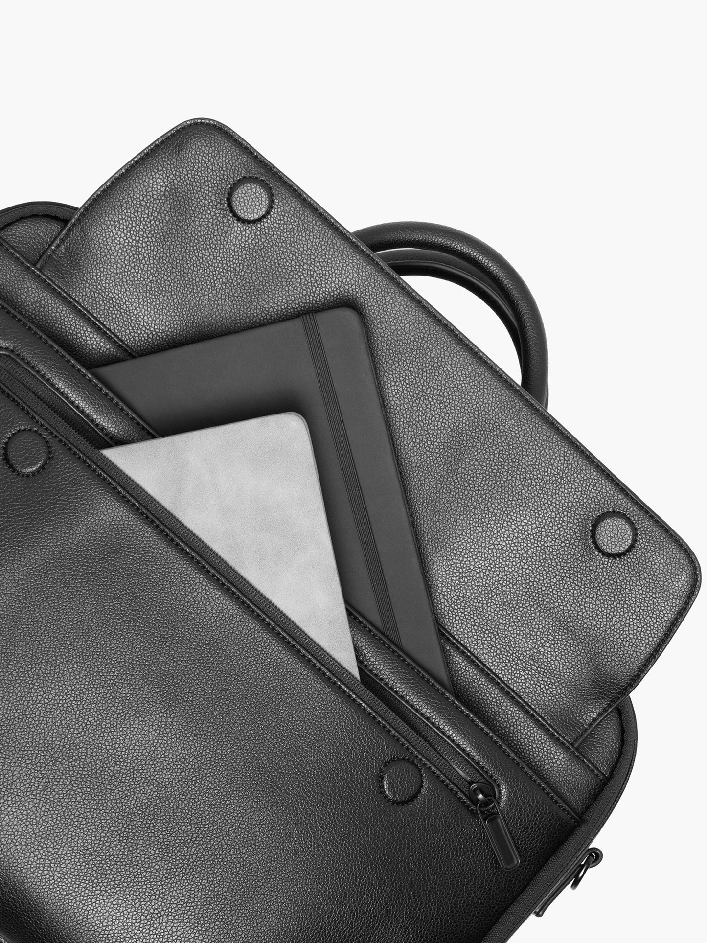 Emerson Double-Zip Leather Briefcase