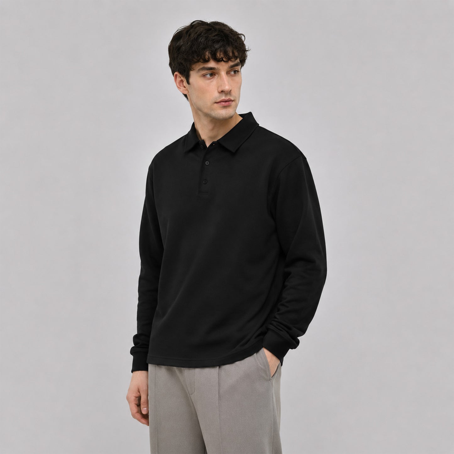 Rowan Oversized Long-Sleeve Polo