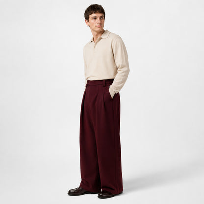 Torren Pleated Loose-Fit Pants