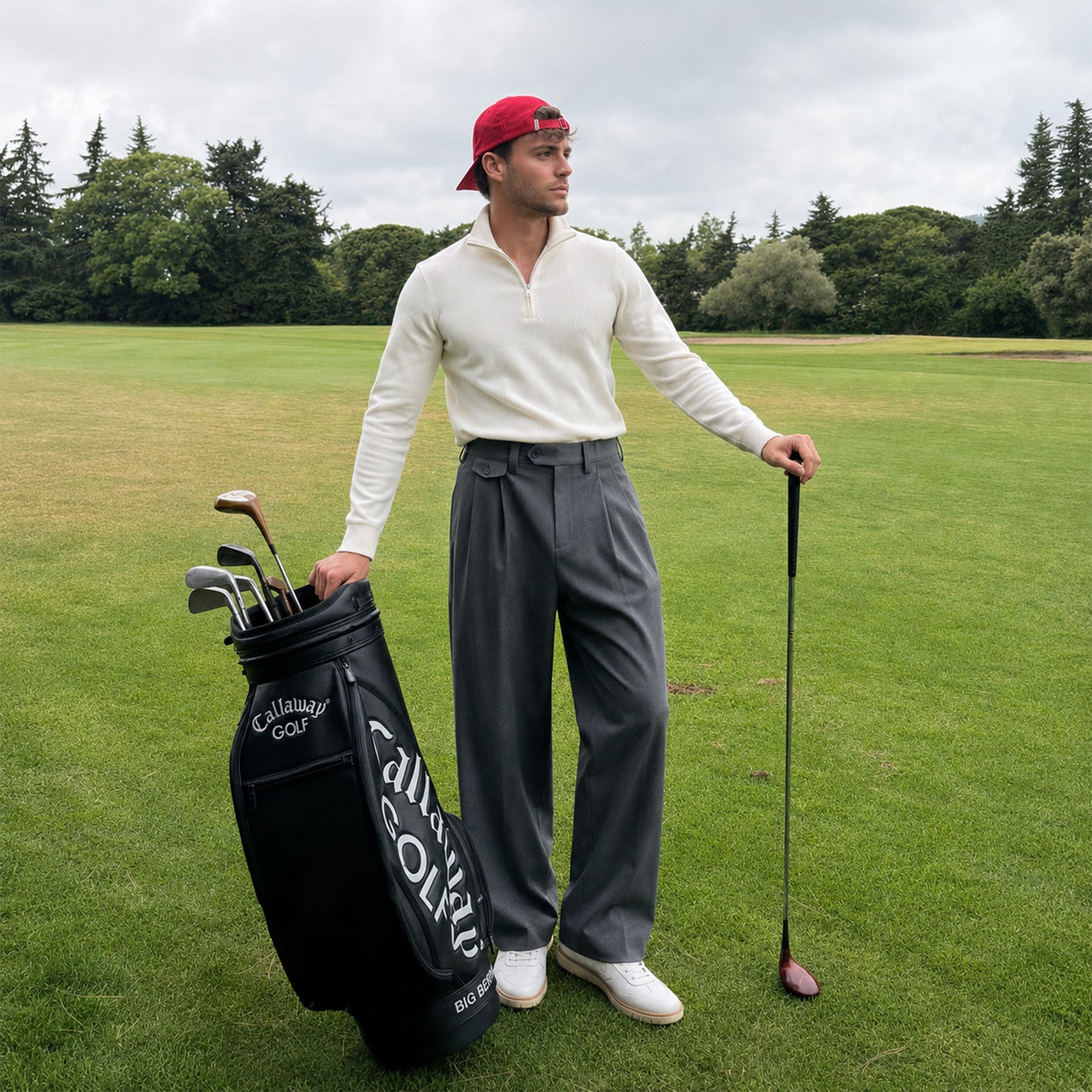 Torren Pleated Loose-Fit Pants