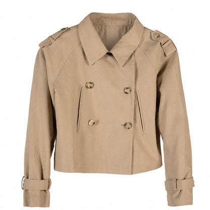 ENVIE Cropped Vegan Trench Jacket